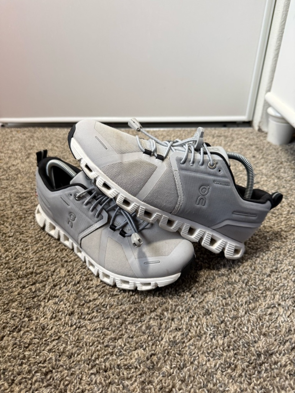 On Running Women’s Cloudswift Athletic Sneakers in Light Gray and White